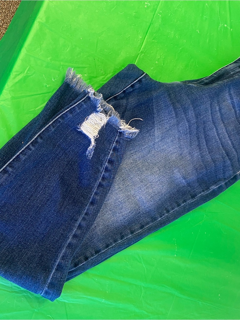 KanCan Dark Blue Distressed Ankle Jeans